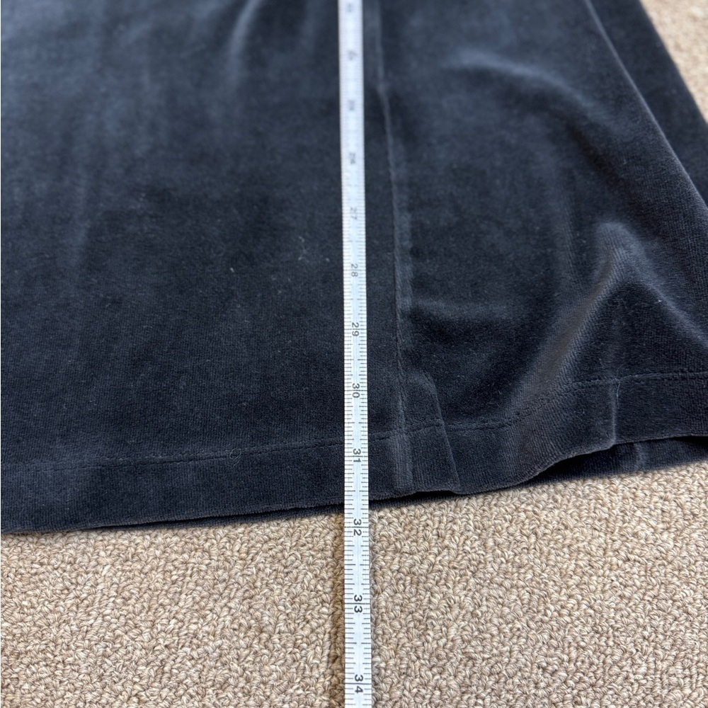 L.L. Bean: Girls Black Velour Long Sleeve Dress, Size L - Picture 6 of 8